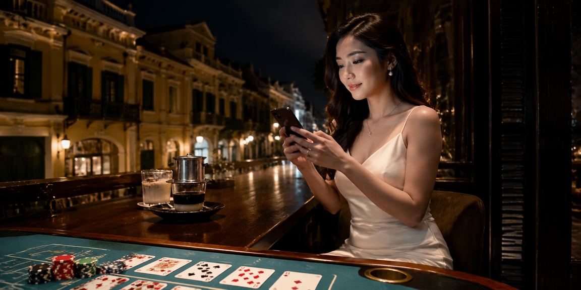 Người chơi Baccarat tại Hà Nội thưởng thức cà phê và trải nghiệm casino trực tuyến